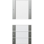 GIRA 2134600 Wippenset 4f (1+3) BSF System 55 Klar/Edelstahl 