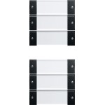 GIRA 2136005 Wippenset 6f (3+3) BSF System 55 Klar/Schwarz m 