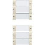 GIRA 213601 Wippenset 6f (3+3) BSF System 55 Klar/Cremeweiß 