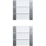 GIRA 213626 Wippenset 6f (3+3) BSF System 55 Klar/F Alu 