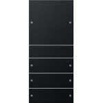 GIRA 2184005 Wippenset 4f (1+3) System 55 Schwarz m(lack.) 