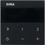 Gira 2322005 Bedienaufsatz Unterputz-Radio IP in Schwarz matt lackiert passend für System 55 (Ersatzteil) 
