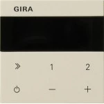 Gira 232201 Bedienaufsatz Unterputz-Radio IP in cremeweiß glänzend passend für System 55 (Ersatzteil) 