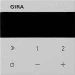 Gira 2322015 Bedienaufsatz Unterputz-Radio IP in Grau matt lackiert passend für System 55 (Ersatzteil) 