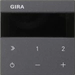 Gira 232228 Bedienaufsatz Unterputz-Radio IP in Anthrazit passend für System 55 Programmübergreifend (Ersatzteil) 
