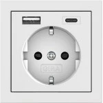 Gira 245970 SCHUKO-Steckdose 16 A mit erhöhtem Berührungsschutz und USB-Lademöglichkeit für zwei Geräte gleichzeitig 