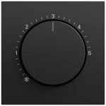 Gira 270674 Abdeckung für Raumtemperaturregler in Schwarz matt lackiert passend für System 70 (Ersatzteil) (Zubehör) 