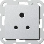 Gira 277226 Gira Steckdose BS Round Pin 5 A mit Shutter und Schraubklemmen, geeignet für System 55 Programmübergreifend 