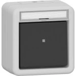 Gira 315231 Wipptaster 10 A 250 V~ aus halogenfreiem Thermoplast mit Beschriftungsfeld, LED-Beleuchtung und 180°-Drehung 