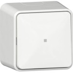 GIRA 315613 Wipptaster Wechsler Kontrollf. + Montpl. AP Reinweiß