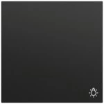 Gira 328574 Wippe mit Lichtsymbol in Schwarz matt lackiert passend für System 70 Programmübergreifend (Zubehör) 