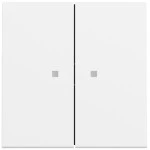 Gira 363172 Wippe 2-fach mit Kontrollfenster in Reinweiß seidenmatt lackiert passend für System 70 (Zubehör) 