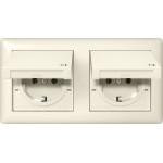 GIRA 415801 SCHUKO-Steckd. KD + Set IP44 + Rahmen 2f Gira Standard 55 Cremeweiß 