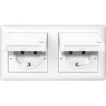 GIRA 415803 SCHUKO-Steckd. KD + Set IP44 + Rahmen 2f Gira Standard 55 Reinweiß 