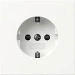 GIRA 418370 SCHUKO-Steckd. SP SRK Flächenschalter Reinweiß 
