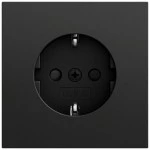 Gira 418374 SCHUKO-Steckdose 16 A 250 V~ mit erhöhtem Berührungsschutz, Schraubklemmen, schwarz matt lackiert 