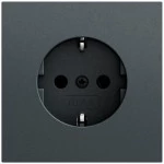 Gira 418873 Gira SCHUKO-Steckdose 16 A 250 V~ mit Schnellbefestigung, geerdetem Tragring und bruchsicherem 