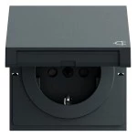 Gira 441473 Schuko-Steckdose 16 A 250 V~ mit Klappdeckel und erhöhtem Berührungsschutz (Safety Plus) in Anthrazit 
