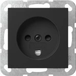 Gira 4422005 Dänische Steckdose 16 A 250 V~ mit erhöhtem Berührungsschutz, schwarz matt, kompatibel mit System 55 