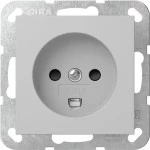 Gira 4422015 Dänische Steckdose 16 A 250 V~ mit erhöhtem Berührungsschutz (Safety Plus) in Grau matt lackiert 
