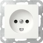 Gira 442203 Dänische Steckdose 16 A 250 V~ mit erhöhtem Berührungsschutz (Safety Plus) in Reinweiß glänzend 