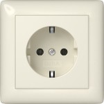 GIRA 444001 SCHUKO-Steckd. Vollpl. Gira Standard 55 Cremeweiß 