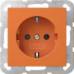 Gira 4455109 SCHUKO-Steckdose 16 A 250 V~ in Orange glänzend mit stabilem, korrosionsbeständigem Stahltragring 