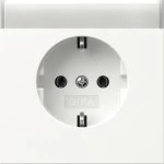 GIRA 445770 SCHUKO-Steckd. BSF Flächenschalter Reinweiß 