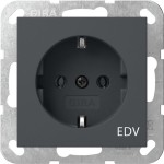 GIRA 445828 SCHUKO-Steckd. Aufdruck EDV System 55 Anthrazit 