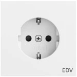 Gira 446172 Schuko-Steckdose 16 A 250 V~ mit Aufdruck EDV, erhöhtem Berührungsschutz und seidenmatter Reinweißlackierung 