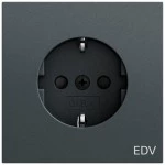 Gira 446173 SCHUKO-Steckdose 16 A 250 V~ mit Aufdruck EDV und erhöhtem Berührungsschutz Safety Plus in Anthrazit 