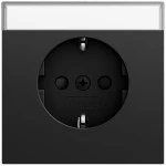Gira 446274 SCHUKO-Steckdose 16 A 250 V~ mit Beschriftungsfeld und erhöhtem Berührungsschutz (Safety Plus) in Schwarz 