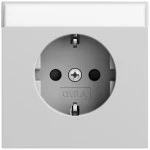 Gira 446276 Gira SCHUKO-Steckdose 16 A 250 V~ mit Beschriftungsfeld, erhöhtem Berührungsschutz (Safety Plus) und grau 