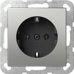 GIRA 4466600 SCHUKO-Steckd. o.Kr. System 55 Edelstahl 