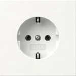 GIRA 446670 SCHUKO-Steckd. o.Kr. Flächenschalter Reinweiß 