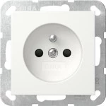 Gira 448503 Steckdose 16 A 250 V~ mit Erdungsstift und erhöhtem Berührungsschutz (Safety Plus) in Reinweiß glänzend 