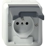 Gira 448530 Steckdose 16 A 250 V~ mit Schraubklemmen, Klappdeckel und erhöhtem Berührungsschutz gemäß DIN VDE 0620-1 