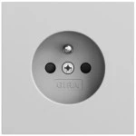 Gira 448576 Steckdose 16 A 250 V~ mit Erdungsstift und erhöhtem Berührungsschutz Safety Plus, grau matt lackiert 