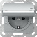 GIRA 455726 SCHUKO-Steckd. KD BSF + SP System 55 F Alu 