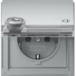 GIRA 456965 SCHUKO-Steckd. KD Schloss gleich + BSF Gira TX_44 F Alu 
