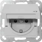 Gira 4754015 SCHUKO-Steckdose 16 A 250 V~ mit Klappdeckel, erhöhtem Berührungsschutz Safety Plus, Schraubklemmen 