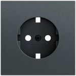 Gira 492073 Abdeckung für SCHUKO-Steckdose 16 A 250 V~ in anthrazit lackiert (Ersatzteil) (Zubehör) 