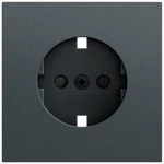 Gira 492173 Abdeckung für SCHUKO-Steckdose mit erhöhtem Berührungsschutz, anthrazit lackiert (Ersatzteil) (Zubehör) 