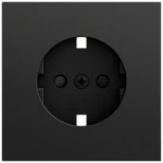 Gira 492174 Abdeckung für SCHUKO-Steckdose 16 A 250 V~ mit erhöhtem Berührungsschutz, schwarz (Ersatzteil) (Zubehör) 