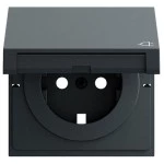 Gira 492273 Abdeckung für SCHUKO-Steckdose 16 A 250 V~ mit Klappdeckel in Anthrazit lackiert (Ersatzteil) (Zubehör) 
