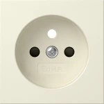 Gira 494501 Abdeckung für Steckdose mit Erdungsstift, 16 A 250 V~, erhöhtem Berührungsschutz, cremeweiß glänzend 