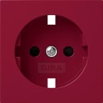 Gira 4984108 Abdeckung passend für Gira SCHUKO-Steckdose mit erhöhtem Berührungsschutz, rot glänzend, System 55 