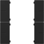 Gira 5018005 Wippenset 2fach passend für Tastsensor 4.55 Plus in Schwarz matt, kompatibel mit System 55 