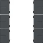 Gira 501928 Wippenset 3-fach passend für Tastsensor 4.55 Plus in Anthrazit, kompatibel mit System 55 