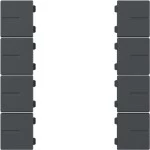 Gira 502028 Wippenset 4-fach passend für Tastsensor 4.55 Plus in Anthrazit, kompatibel mit System 55 